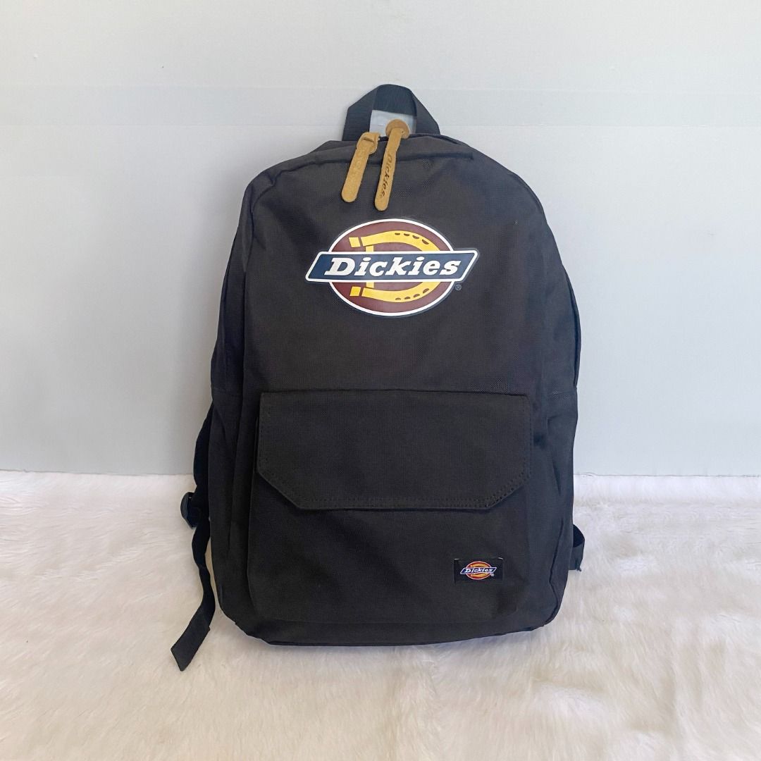 Dickies Black Nylon Backpack (Category: Backpacks) located in Cebu City. Submitted by posh_avenue888 (Listing ID 1386181992, Image 1). Description: In very good condition. From Japan. Crafted in durable nylon. 100% authentic!!! 12" x 16" x 4.5".