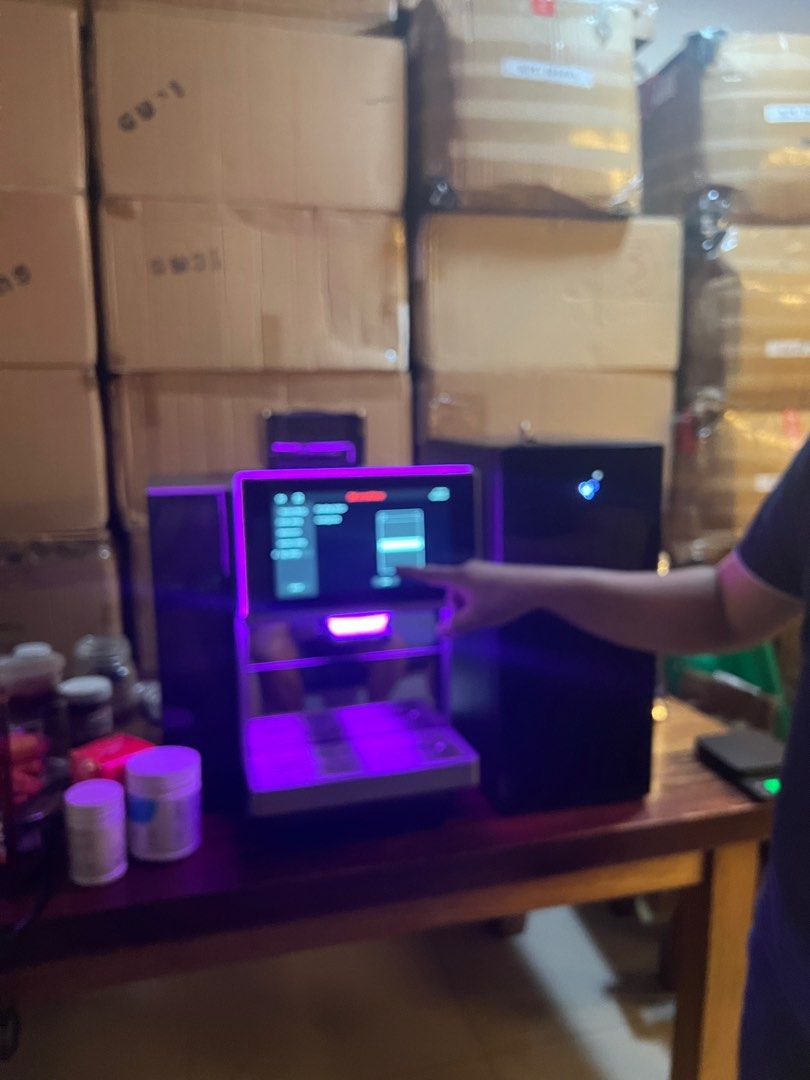 Dr. Coffee M12 Big Plus Machine Fully Automatic (Category: Coffee Machines & Makers) located in Quezon City. Submitted by bestdeals.ph (Listing ID 1386206416, Image 2). Description: Dr. Coffee M12 Big Plus Machine Fully Automatic Advised daily output: 100cups With milk freezer With 10.1” full color touch screen panel Good for office or coffee shop business Almost new. Less than 100cups made so far Retail Price: P169,600.00 Free: coffee cups and o