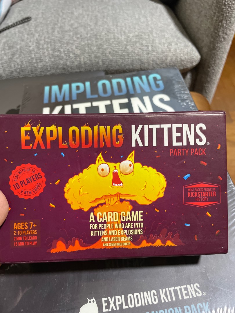 Exploding Kittens Party Pack + Expansion Packs, Hobbies & Toys, Toys ...