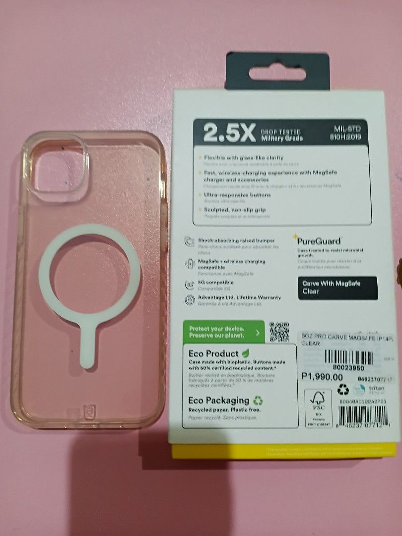 Iphone 14 Plus BodyGuardz Casee (Category: Cases & Sleeves) located in Quezon City. Submitted by purpleskies0122 (Listing ID 1386163713, Image 2). Description: Used Issue: Slight yellowing Location: QC.