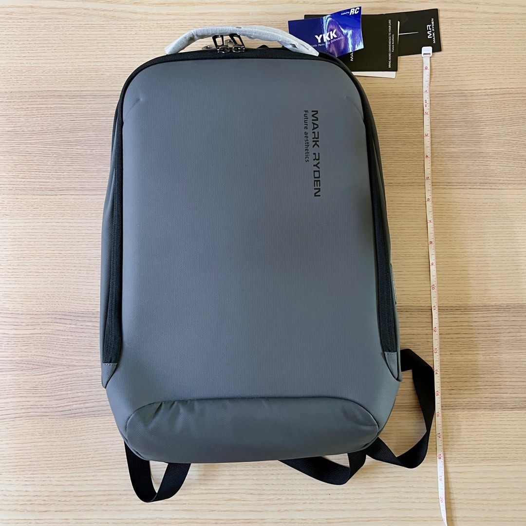 Mark Ryden MR9008 15.6inch Laptop Backpack (Category: Laptop Bags & Sleeves) located in Makati City. Submitted by eggcloud (Listing ID 1386120558, Image 1). Description: ✨ read: - unused, with tag, stored only - scroll pics to see bag features and condition - size approx. 16 x 12 inches - fits 15 in laptop - proof of Laz ada purchase in last pic - rfs: decluttering dad’s stuff 💵 payment: gcash/maya 🛵 if delivery: sf paid by buyer, shipping via 
