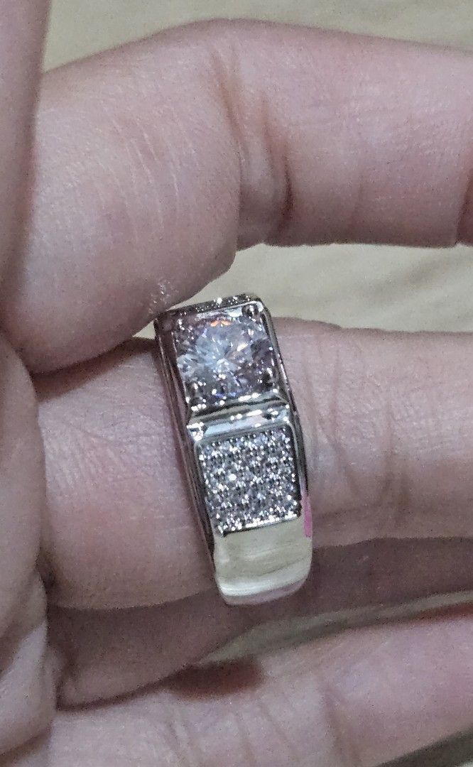 Mens Ring Russian Stone Ring (Category: Rings) located in Cainta. Submitted by Kahi0410 (Listing ID 1386159722, Image 2). Description: Russian Stone Round Brilliant 1ct Platinum plated setting Adjustable ring PT950 marked Hypoallergenic Safe for acidic, sensitive skin.