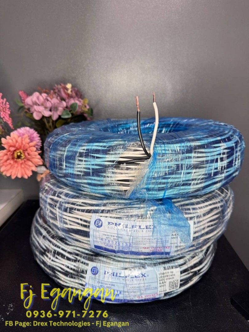 Philflex Twisted TF Wire #16 Black on White 150M/roll (Category: Everything Else Others) located in Pasig City. Submitted by fjEgangan (Listing ID 1386083351, Image 2). Description: Philflex Twisted TF Wire #16 Black on White 150M/roll 💯 Brand New We also have: 🔸️ Fiber Optic Cables and Accessories 🔸️ Data Cabinet / Network Cabinet / IDF 🔸️ Utp / Ftp /Sftp Cables 🔸️ Switches and Routers (Tp-Link / Dahua / Hikvision / Ubiquiti / Mikrotik) 🔸️