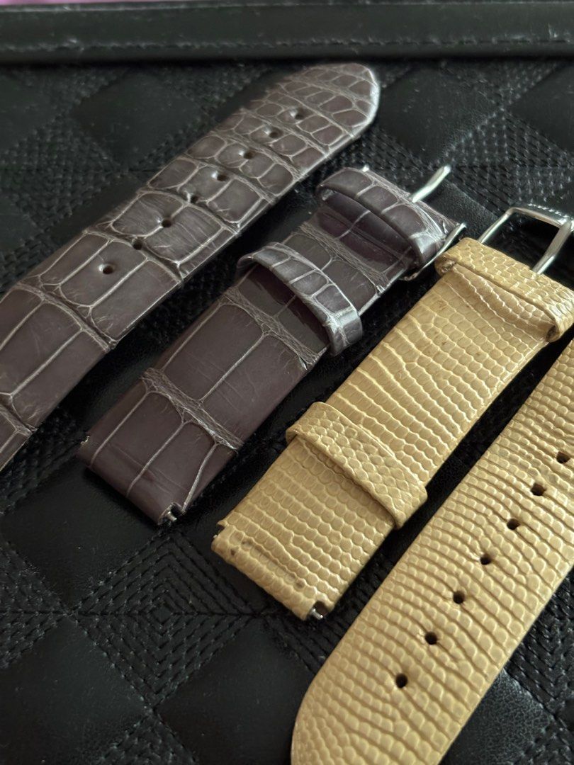 Philip Stein Large Strap (Category: Luxury Watches) located in Pasig City. Submitted by jaxtong (Listing ID 1386047752, Image 2). Description: As is condition. Bundle only!!! 100% Authentic Purple Alligator Beige Lizard.