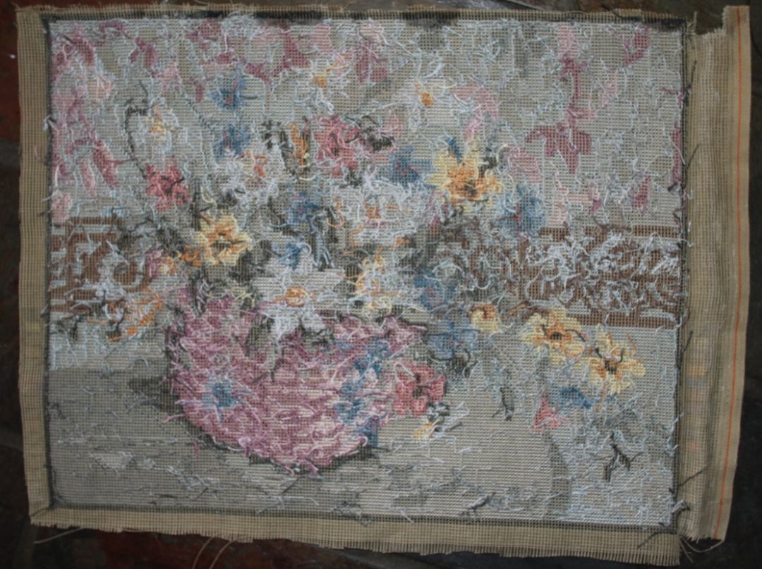 Preloved Floral Tapestry, Flower Tapestry, Partially Completed (Category: Artworks) located in Burnie. Submitted by tasmanianbeauties (Listing ID 1386205606, Image 3). Description: Preloved Floral Tapestry, Flower Tapestry, Partially Completed Visit my store, www.tasmanianbeauties.com.au, for this and other beautiful tapestries available now. Paypal and credit card facilities available. Preloved Floral Tapestry, Incomplete The picture measures 48