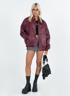 Princess polly leather jacket For Sale Carousell Singapore