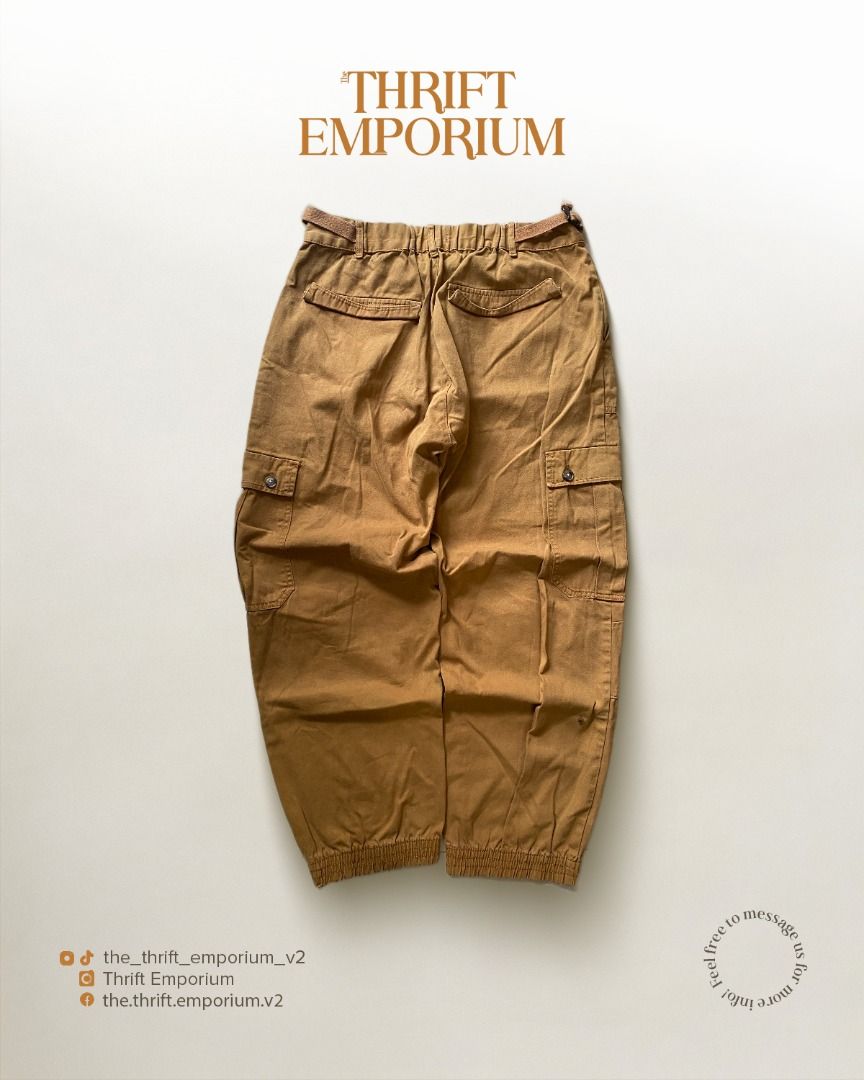 Pull & Bear Caramel Cargo Jogger (Category: Joggers) located in Naga. Submitted by thrift_emporium (Listing ID 1386052617, Image 3). Description: Pull&Bear Caramel Cargo Jogger SIZE ON TAG: M DIMENSIONS (W x L): 30.5 to 34.5 X 38 MODEL HEIGHT: 5'5 COLOR RATE: 9/10 ISSUE: None PRICE: 600 📌 Item color may vary due to lighting. 📌 Please manage your expectations. 📌 Items are thrifted and not brand new. 📌 we are not affiliated, associated, or in a