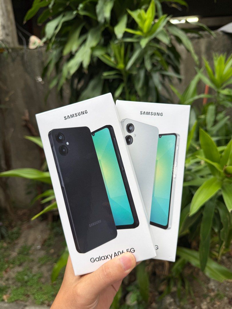 Samsung A06 5G 4/128gb (Category: Samsung) located in Taguig. Submitted by leander10 (Listing ID 1386049866, Image 1). Description: FOR SALE‼️ BRAND NEW SEALED❗️ Samsung Galaxy A06 4+128GB❗️ 90hz❗️ 6.7” HD+ PLS LCD❗️ 50MP Main Camera + 2MP Depth ❗️ 8MP Front Camera📸 25W Fast Charging ⚡️ MediaTek 6300 💨 4999 ONLY💰❗️ TAGUIG LOCATION‼️.