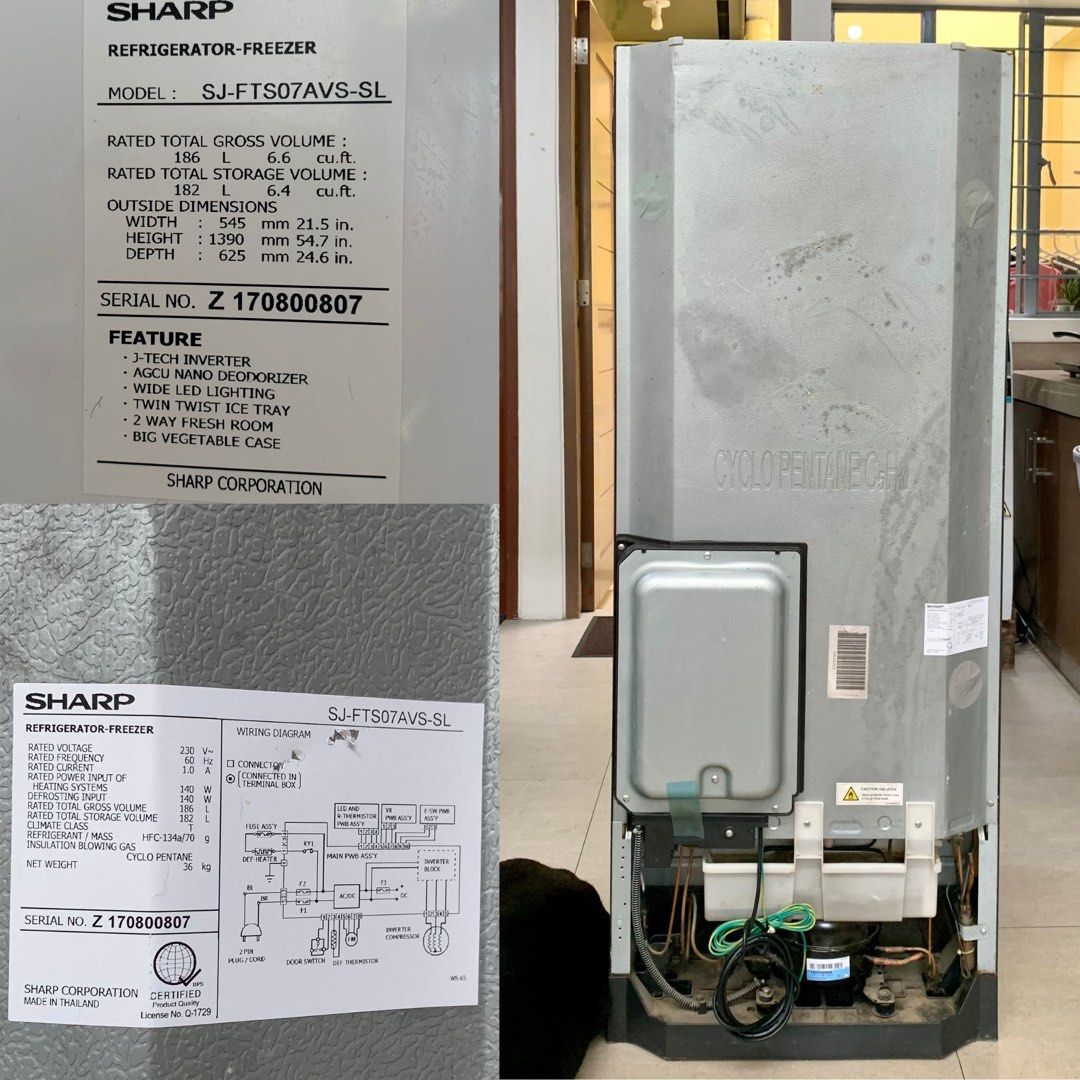 SHARP INVERTER REFRIGERATOR (J-TECH/JAPAN TECHNOLOGY) (Category: Refrigerators and Freezers) located in Imus. Submitted by abyfinds (Listing ID 1384415650, Image 2). Description: ‼️ 💬 REPLY SLOTS FULL. SEE US ON THE 📷 GRAM (same name!) 💌‼️ -1st owner -tipid sa kuryente rfs. bought bigger/ decluttering only issue❗️ minor dents, rust & stain sa door ng ref, doesn’t affect performance (See pics). Can test before pick-up. 📍 Imus, Cavite 📦 pick-u