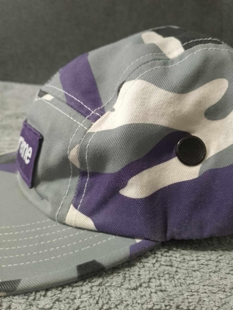 SUPREME 5 PANEL CAP (ORIGINAL / MADE IN USA) (Category: Caps & Hats) located in Muntinlupa City. Submitted by quickbasket (Listing ID 1386190652, Image 2). Description: COLOR MAY VARY DUE TO LIGHTING.