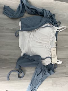 露肩系帶修身針織開衫短款外搭t恤上衣女(均碼)64216186129667110