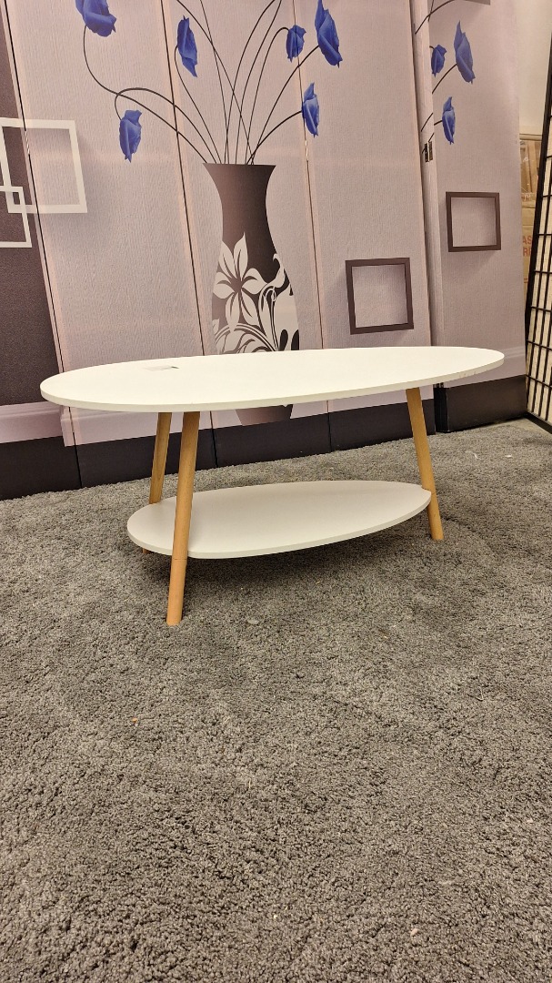 White Wooden Coffee Table | Meja Kopi Kayu Putih, Furniture & Home ...
