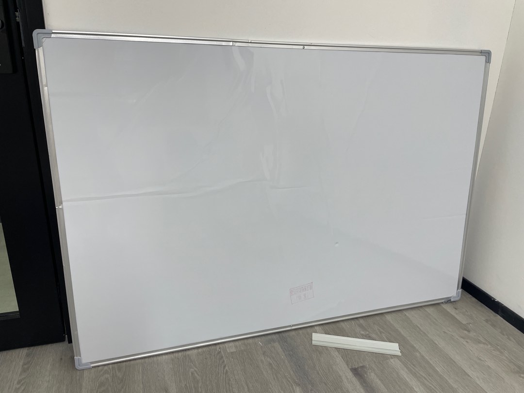 ️單面鋁框白板150x100cm小朋友大畫板連白板筆磁石貼板擦筆托White Board with Aluminium Frame 5 ...