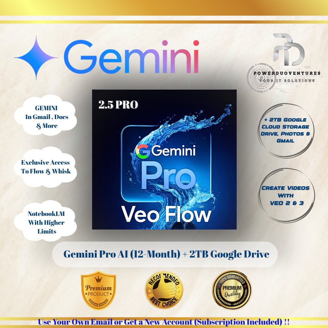 🌟PROMO🚀Gemini VEO 3 – Google Gemini Pro AI + 2TB Cloud | 1-Year ...