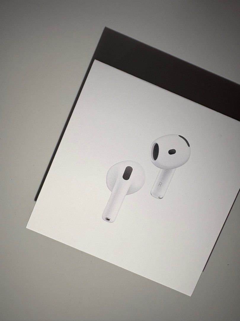 Airpods 4 with Active Noise Cancellation (Category: Earphones) located in Bulacan. Submitted by jjdyrt (Listing ID 1386325713, Image 1). Description: brandnew and sealed from apple SG .