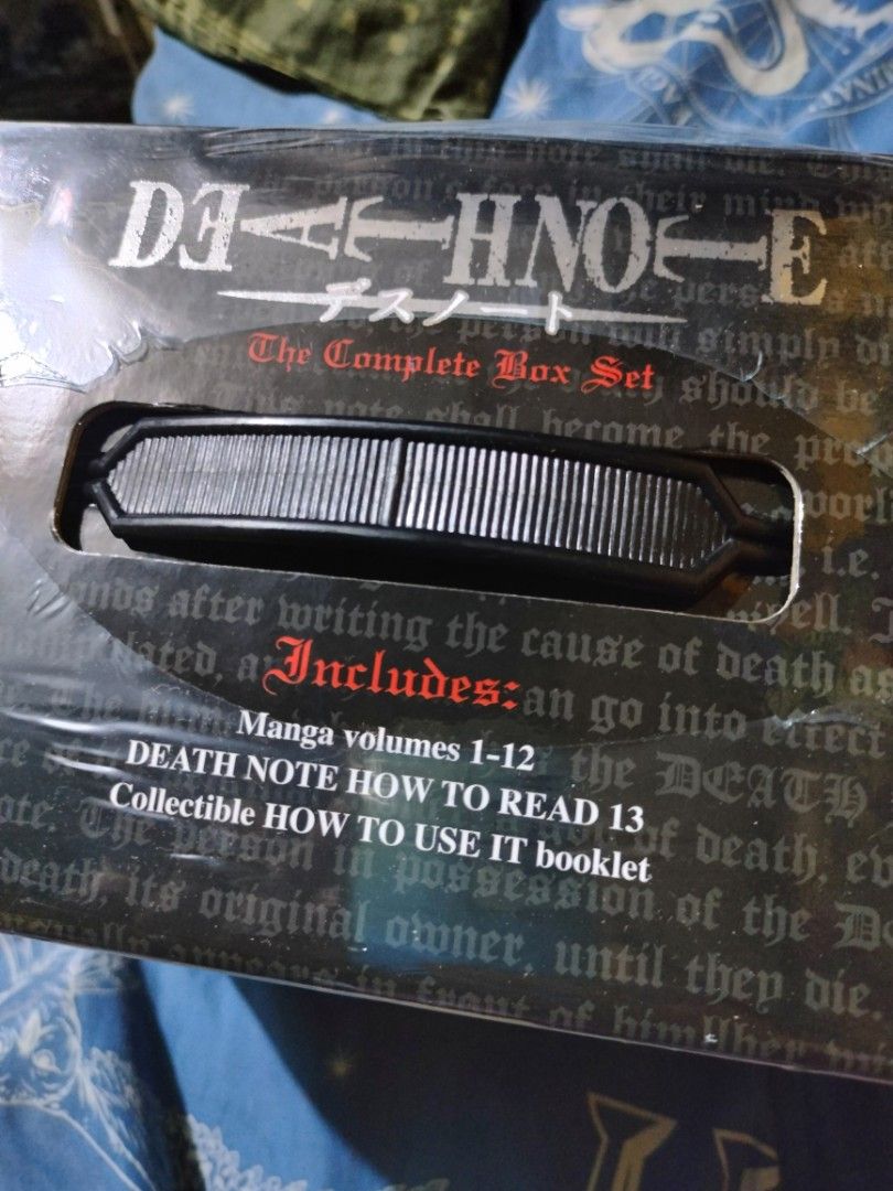 DEATHNOTE MANGA COMPLETE BOX SET SEALED AUTHENTIC (Category: Comics & Manga) located in Iloilo. Submitted by midori_toys (Listing ID 1386387735, Image 2). Description: DEATH NOTE COMPLETE BOX SET AUTHENTIC / ORIGINAL MANGA BOOK BRAND NEW SEALED.
