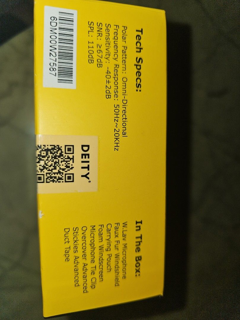 Deity W.Lav Lavalier Microphone - Brand New63699143625347112