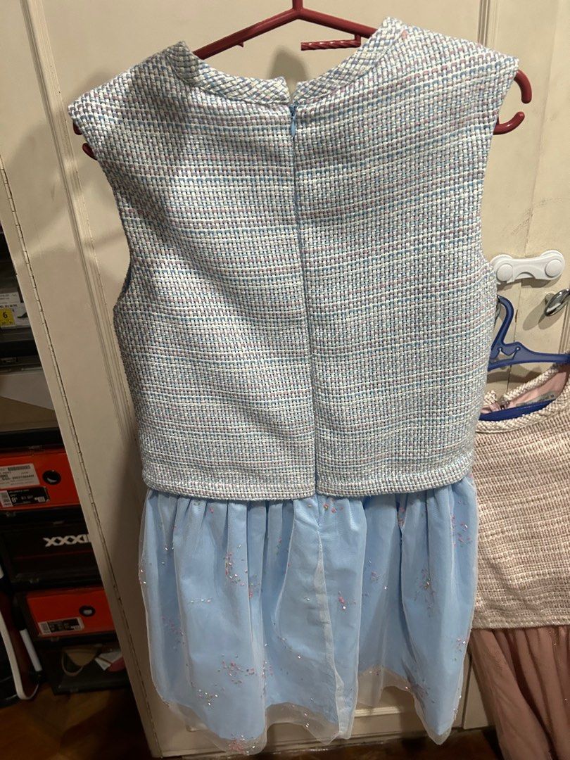 Dress for Kids/Teens (Category: Babies & Kids Fashion) located in Quezon City. Submitted by rde_03 (Listing ID 1386247918, Image 2). Description: Peppermint Blue tweed dress. Very nice and quality fabric. Used 2x only. .