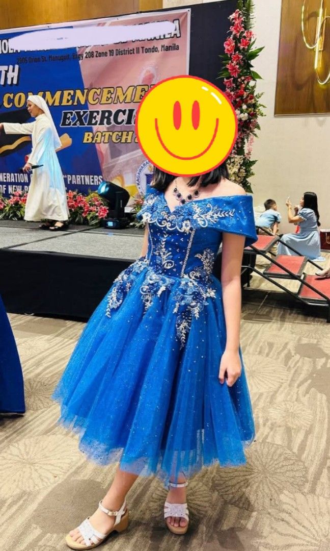 FOR RENT - COCKTAIL DRESS (Category: Evening dresses & gowns) located in Manila. Submitted by leirom (Listing ID 1386229387, Image 2). Description: ROYAL BLUE Cocktail Dress Model Height - 5'3 String back for size adjustment Additional 300 Security Deposit MOP - GCASH / MAYA.