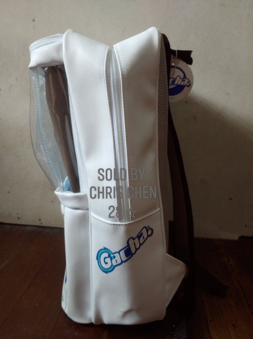 Original Gacha Showy Backpack V1 (Category: Backpacks) located in Manila. Submitted by retroactive_items (Listing ID 1386260225, Image 3). Description: Gacha Showy Backpack Version 1 Original! Unlike sold in Sh Pee With small knob and diff. details. Unused but with minimal signs of surface dirt, clean interior. Includes 6 balls, 1 cracked. Issues see pictures 1. Crack on on Strap 2. Paint tarnish on zippers 3. Needs cleaning.