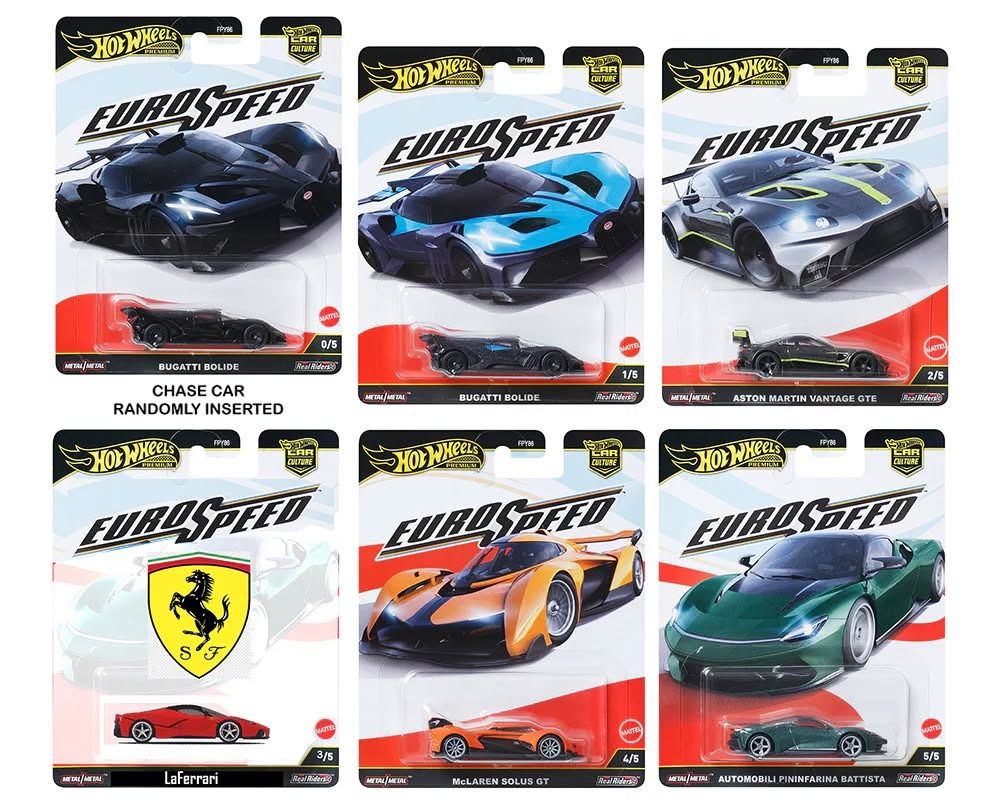 Hot Wheels 499P&BOLIDE Chase セット HOT WHEELS PREMIUM SETS (OF 5) w/ CHASE - EUROSPEED Set with