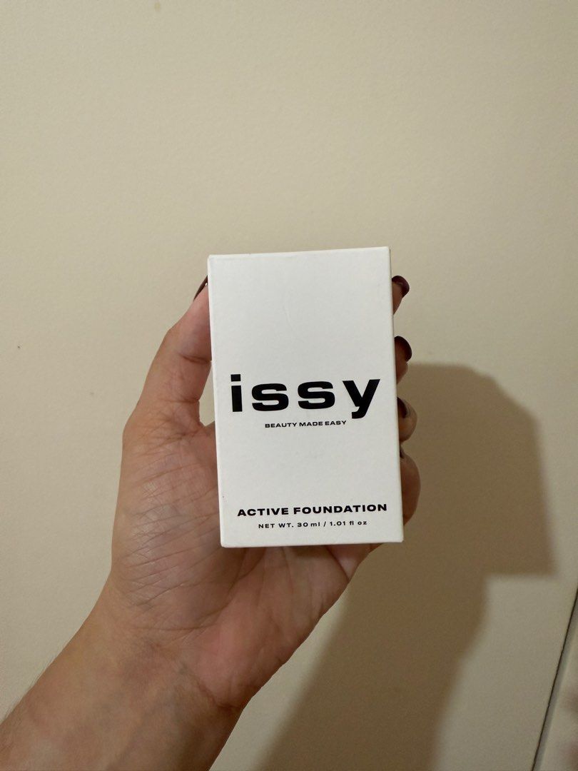 Issy Active Foundation (Category: Makeup) located in Mandaluyong City. Submitted by riaaaaaam (Listing ID 1386341569, Image 3). Description: Just swatched. Not my shade. Will buy darker shade for me. Comes with box, receipt and paper bag. .