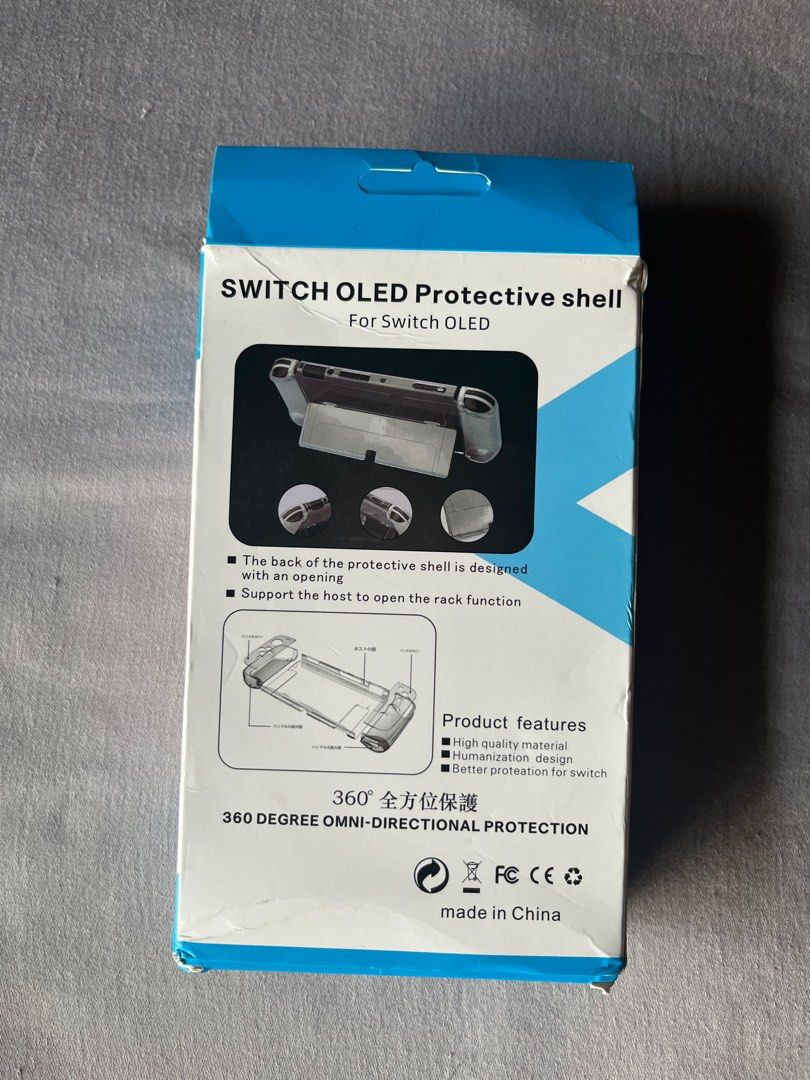 Nintendo Switch OLED Hard Plastic Case (Category: Cases & Covers) located in Muntinlupa City. Submitted by carlos_g (Listing ID 1386235761, Image 2). Description: fits perfectly, just no plastic on the standee part of the oled switch for the standee to be used.