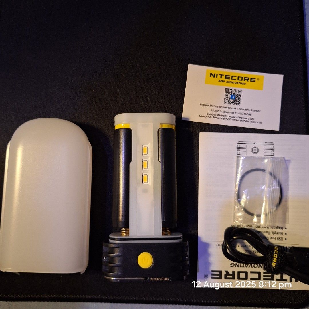 Nitecore LR60 (Category: Hiking & Camping) located in Malolos. Submitted by raffyongleo (Listing ID 1386332909, Image 2). Description: Nitecore LR60 with 2 Nitecore NL1835 3500mAh batteries. Reason for selling: decluttering of collection, can pass as brand new pa din. I have newer models na and bihira ko sya magamit parang once a year lang. Meetup: Malolos, Bulacan.