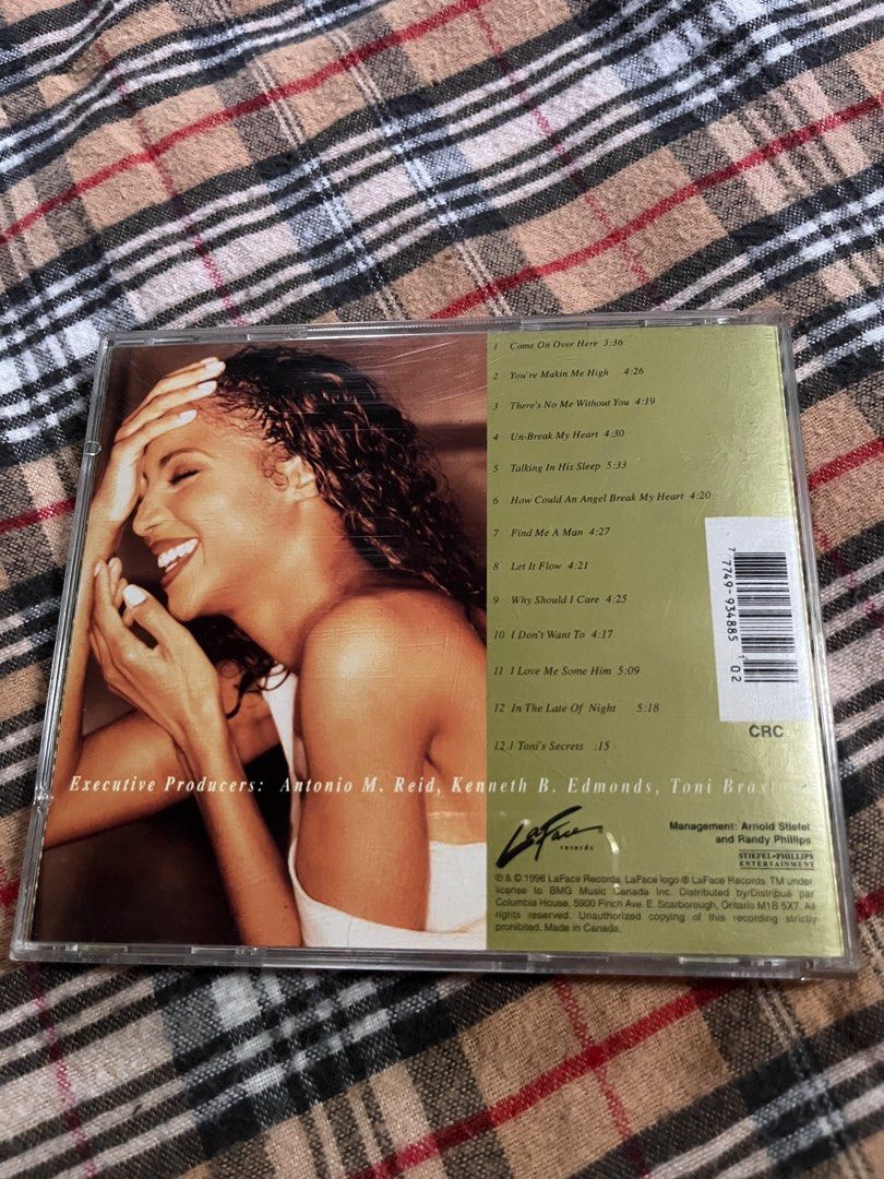 Secrets (1996) album by Toni Braxton (Category: CDs & DVDs) located in Manila. Submitted by artpop09 (Listing ID 1386308537, Image 3). Description: *Canada Pressed *Clear Disc * has minor cracks & scratches on jewel case .