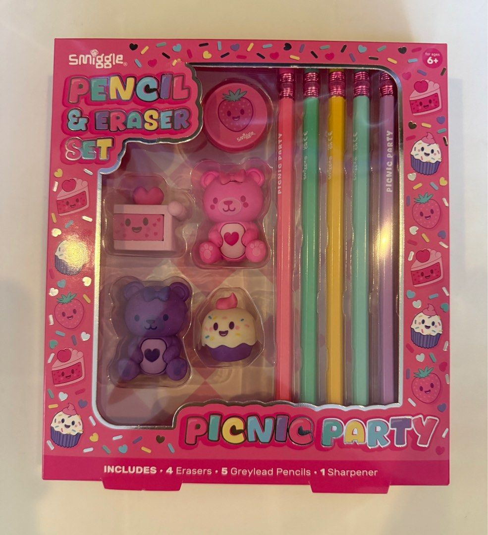 Smiggle pencil & eraser set (Category: Stationery & School Supplies) located in San Fernando. Submitted by iris_dj23 (Listing ID 1386215077, Image 1). Description: .