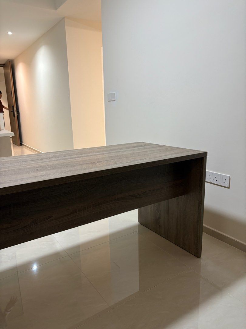 Solid Wood Study Table (Category: Other Kitchenware & Tableware) located in Singapore. Submitted by moooofusand (Listing ID 1386354214, Image 3). Description: Good quality table that is in good condition. Self pickup / can arrange for delivery.