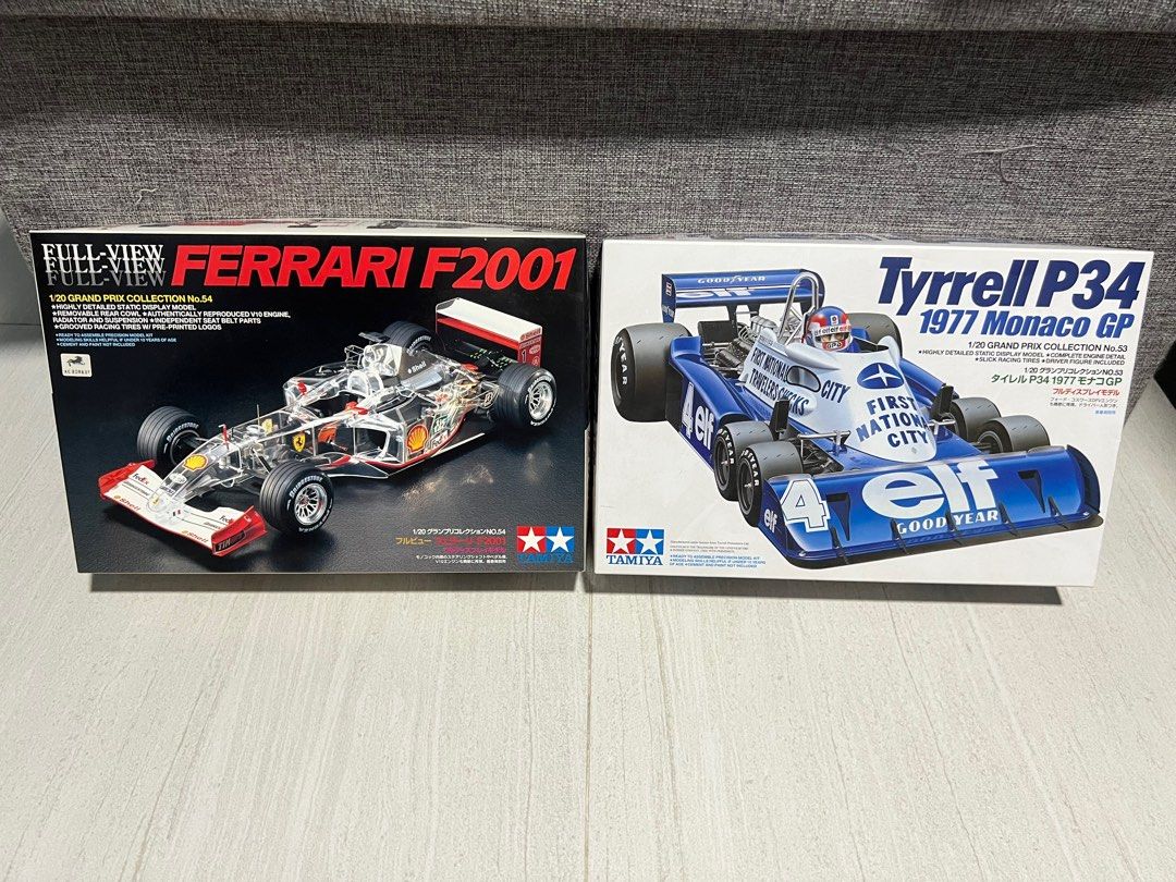 Tamiya Model Car Kits - Tyrrell P34 & Ferrari F2001 1/20 Scale, Hobbies ...
