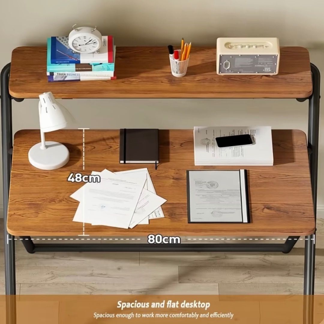 Two Tier Computer Desk Table | Modern Laptop Study Desk Table | Compact ...