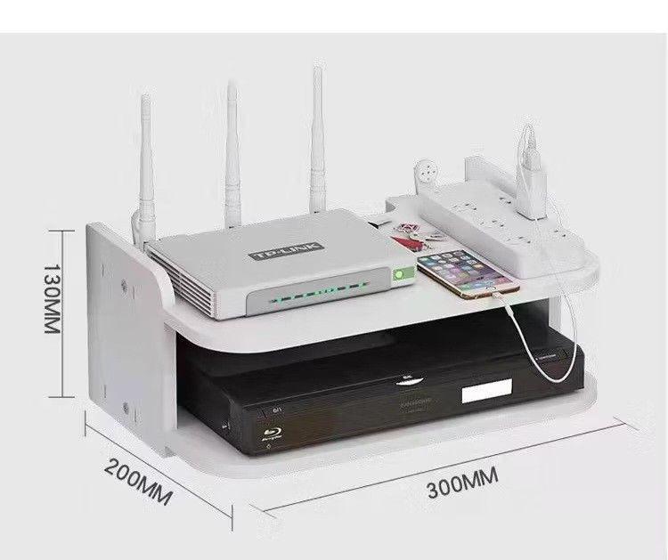 Wall wifi router phone shelf rack (Category: Storage Boxes & Baskets) located in Paranaque City. Submitted by potatoiceblended (Listing ID 1386238474, Image 2). Description: .