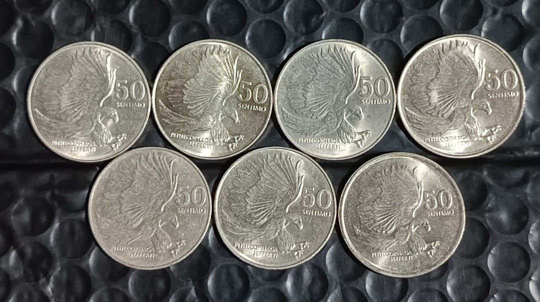 50 centavo (flaura & fauna series). (Category: Currency) located in Manila. Submitted by francoins (Listing ID 1386401064, Image 2). Description: 50 sentimo f&f ‎Circulated condition ang 1987, the rest puro unc na. kulang ng 1990..