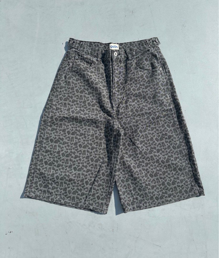 9090 King Logo Assort Buggy Jorts Black Leopard 豹紋短褲, 他