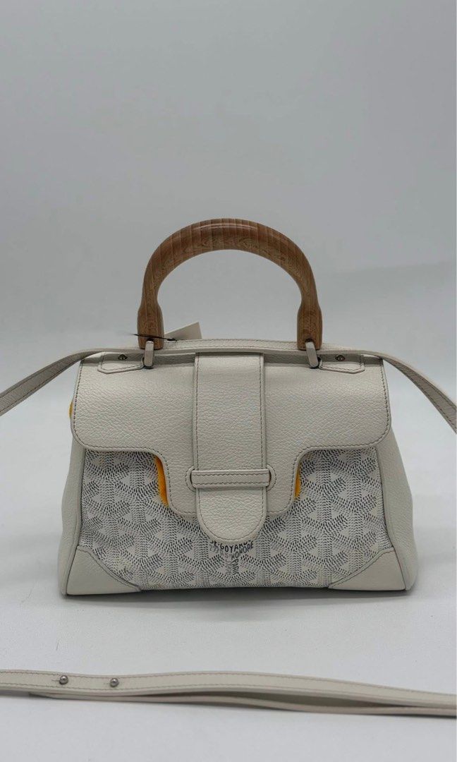 Authentic Goyard Saigon White 2 way bag (Category: Luxury Bags & Wallets) located in Quezon City. Submitted by jhaediah (Listing ID 1386587407, Image 1). Description: Goyard saigon white no flaw in good condition with dustbag! .