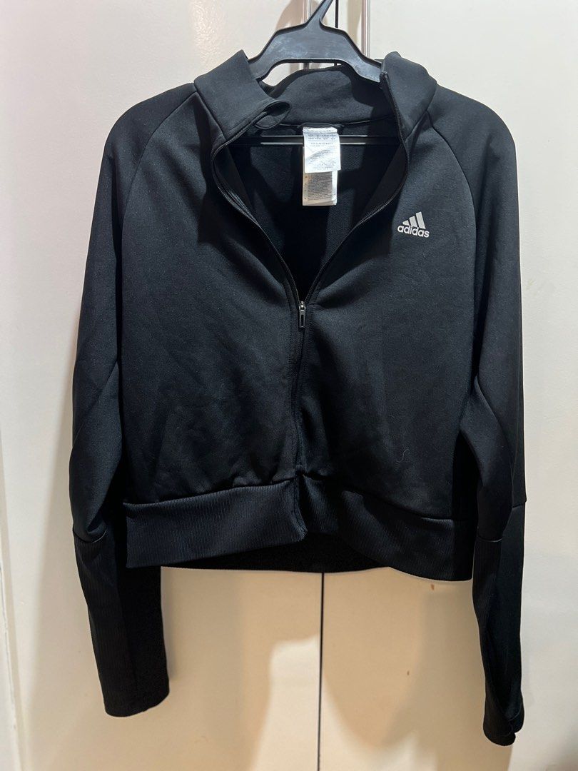Black Adidas Jacket (Category: Coats, Jackets and Outerwear) located in Makati City. Submitted by findingkat (Listing ID 1386443803, Image 2). Description: BRAND NEW ADIDAS AEROREADY BLACK JACKET Size S From UK (pasalubong) RFS: Not gonna wear it .