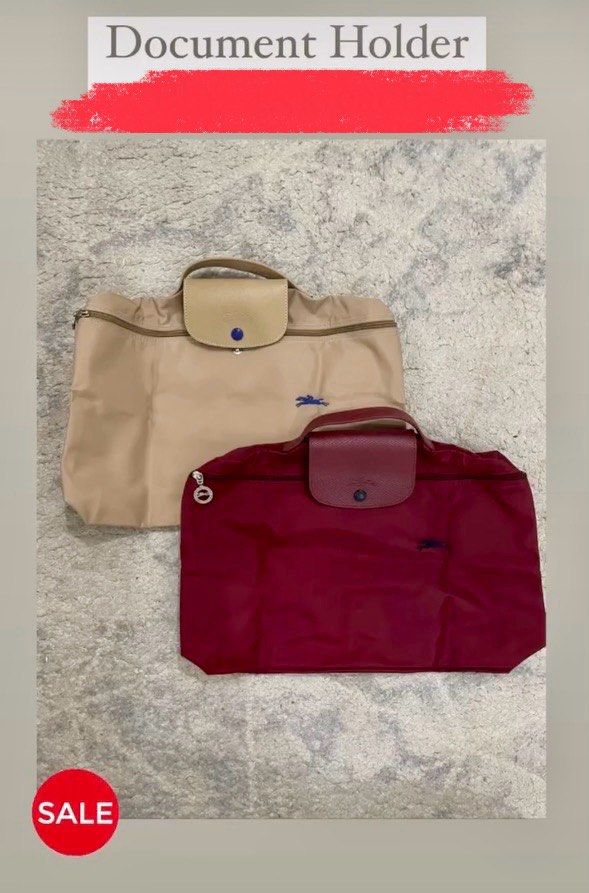 Brand New Longchamp Medium, Large, XL, Document Holder with Dustbag (Category: Luxury Bags & Wallets) located in Quezon City. Submitted by greatgoodies03 (Listing ID 1386444238, Image 1). Description: For Sale Brand New Authentic Longchamp comes with Original Dustbag A. Document Holder - Red and Beige Available - P5500 each B. Medium Short Handle - Beige Last Piece - P6500 C. Medium Short Handle with Sling - Red Last Piece - P7500 D. Large Short 