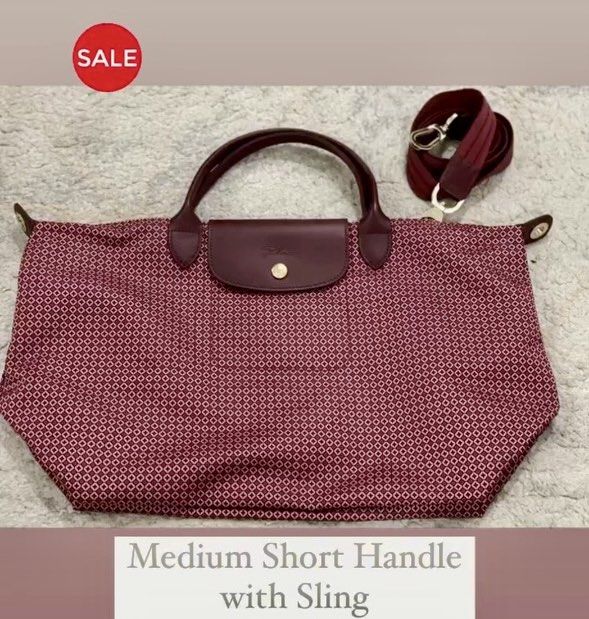 Brand New Longchamp Medium, Large, XL, Document Holder with Dustbag (Category: Luxury Bags & Wallets) located in Quezon City. Submitted by greatgoodies03 (Listing ID 1386444238, Image 3). Description: For Sale Brand New Authentic Longchamp comes with Original Dustbag A. Document Holder - Red and Beige Available - P5500 each B. Medium Short Handle - Beige Last Piece - P6500 C. Medium Short Handle with Sling - Red Last Piece - P7500 D. Large Short 
