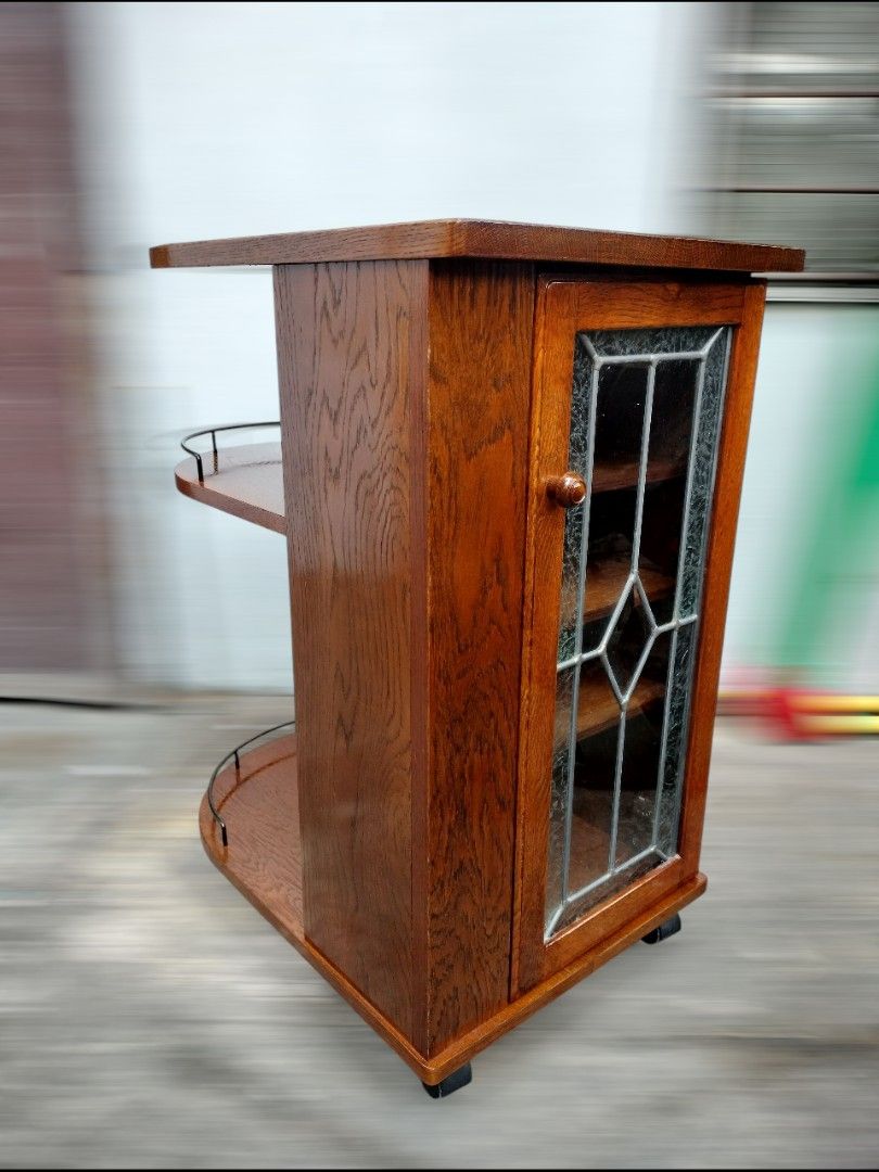 British Stained Glass Cabinet side table Mitsukoshi Brugge (Category: Office Furniture & Fixtures) located in Quezon City. Submitted by lmga0731 (Listing ID 1386581901, Image 2). Description: British Stained Glass Cabinet side table Mitsukoshi Brugge Description: This stained glass sideboard is part of the Mitsukoshi Brugge series, which offers artisan-made furniture based on the British country style and adapted to Japanese living spaces. There 