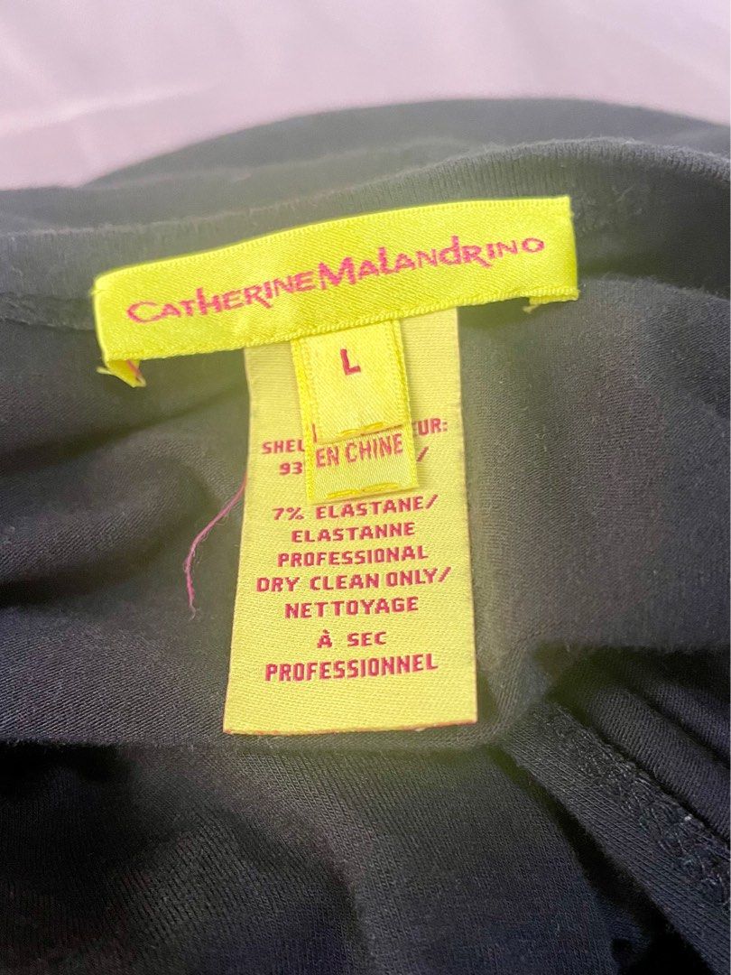 Catherine Malandrino black dress (Category: Dresses) located in Las Pinas. Submitted by jay.vee (Listing ID 1386421800, Image 2). Description: Catherine Malandrino black v neck dress with knot detail in the bodice and draped skirt.