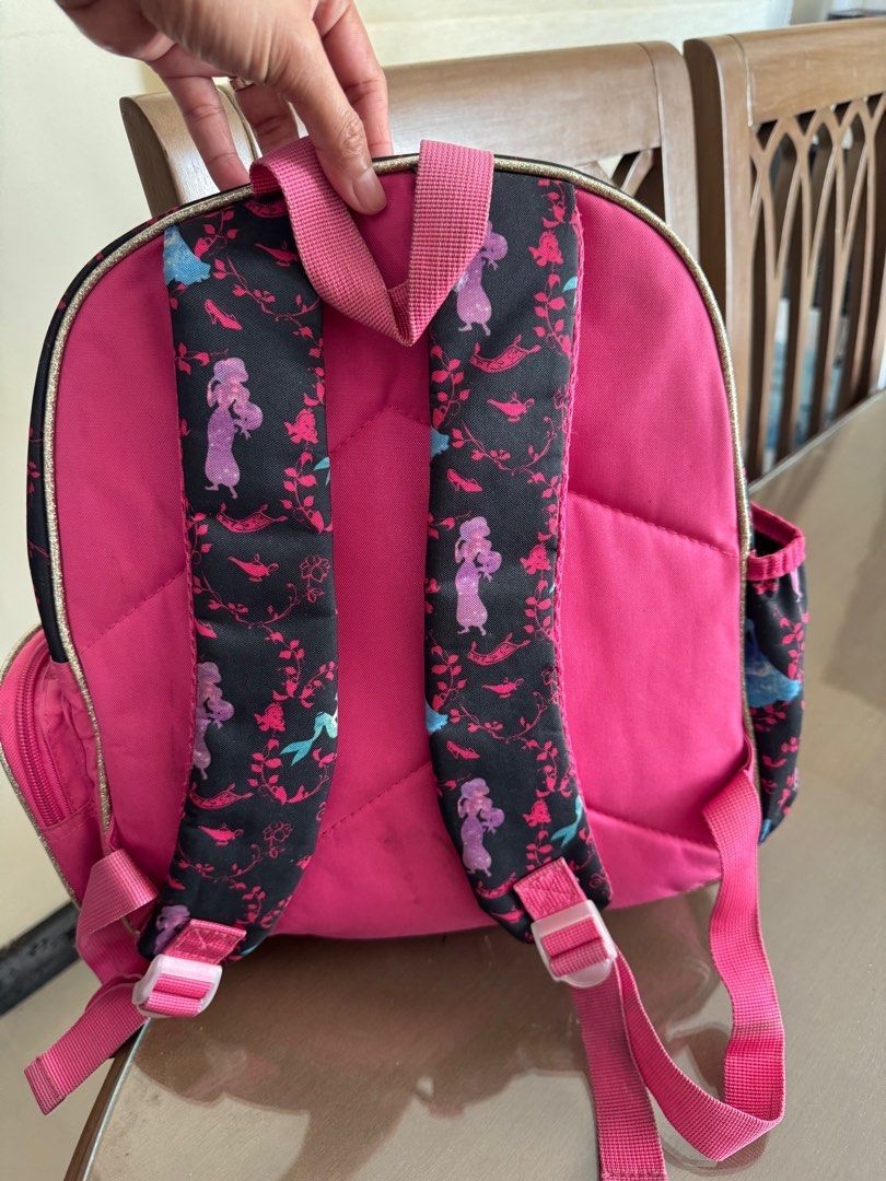 Disney Backpack (Category: Diaper Bags & Wetbags) located in Taytay. Submitted by destashingmomma (Listing ID 1386449202, Image 2). Description: preloved backpack for kids disney princess design this is from US with 2 sidepockets 13in wide 12in high.