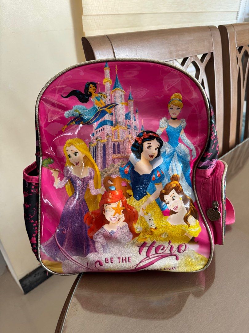 Disney Backpack (Category: Diaper Bags & Wetbags) located in Taytay. Submitted by destashingmomma (Listing ID 1386449202, Image 1). Description: preloved backpack for kids disney princess design this is from US with 2 sidepockets 13in wide 12in high.