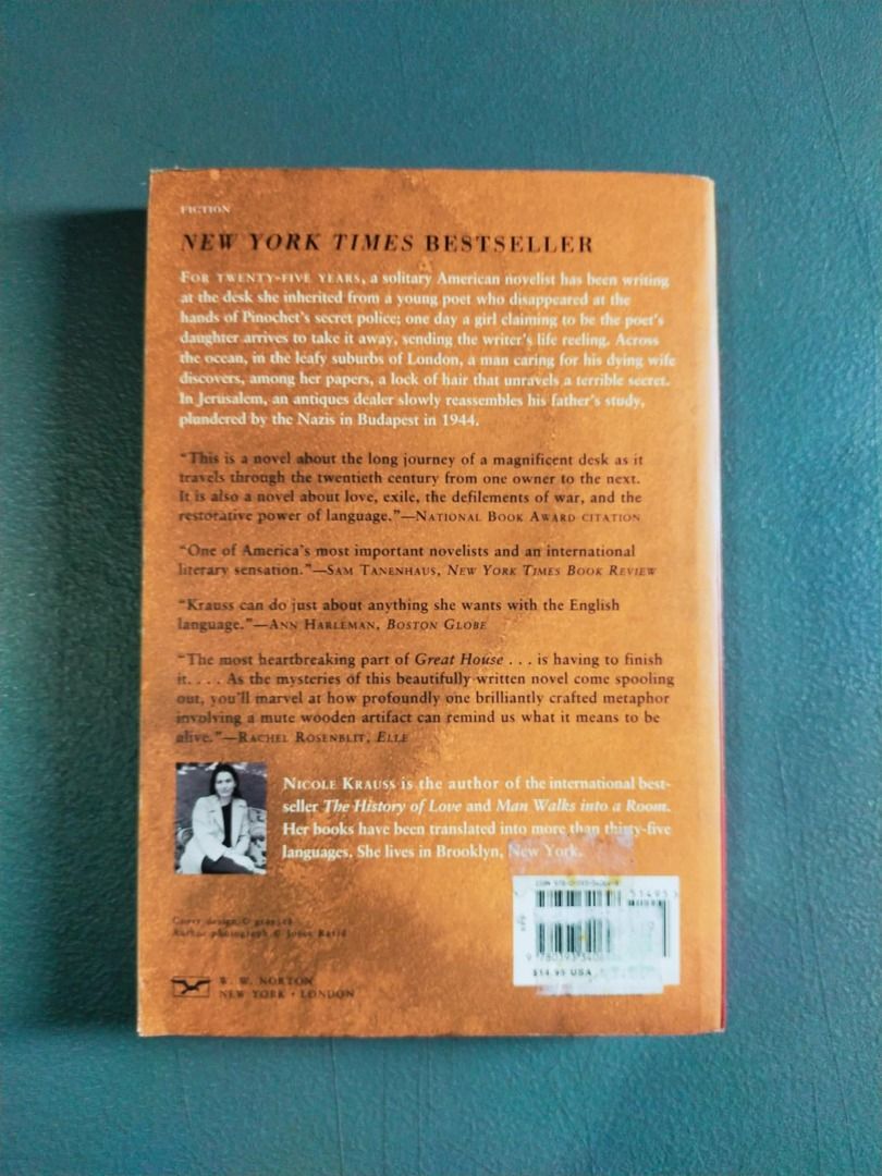 GREAT HOUSE | NICOLE KRAUSS | FIRST EDITION (Category: Storybooks) located in Quezon. Submitted by maynedecluttersph (Listing ID 1386440536, Image 2). Description: Welcome to Mayne Declutters PH! All the items we are selling are 100% original and authentic. Most of the items we are selling are preloved but singlehandedly picked. Brand new items are unused and are in excellent condition. Some might have minimal dent(s) on the box or original packa