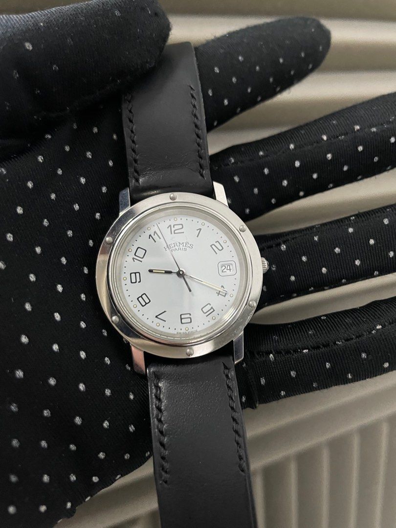 Hermes clipper white Dial CL6.710 watch (Category: Luxury Watches) located in Manila. Submitted by luxemax_09 (Listing ID 1386434649, Image 3). Description: .