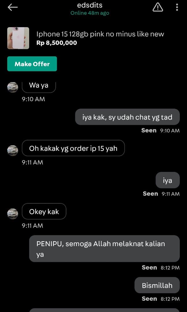 IPHONE (Kategori: iPhone - Others) berada di Bekasi. Dikirim oleh onesap (ID iklan 1386582453, Gambar 3). Deskripsi: an.PT Tokopedia - Acquirer : DOKU - Merchant Location : Jakarta Selatan 12910 (Senayan Kebayoran Baru) - RRN : 208474135 - Merchant PAN : 9360089900000594006.
