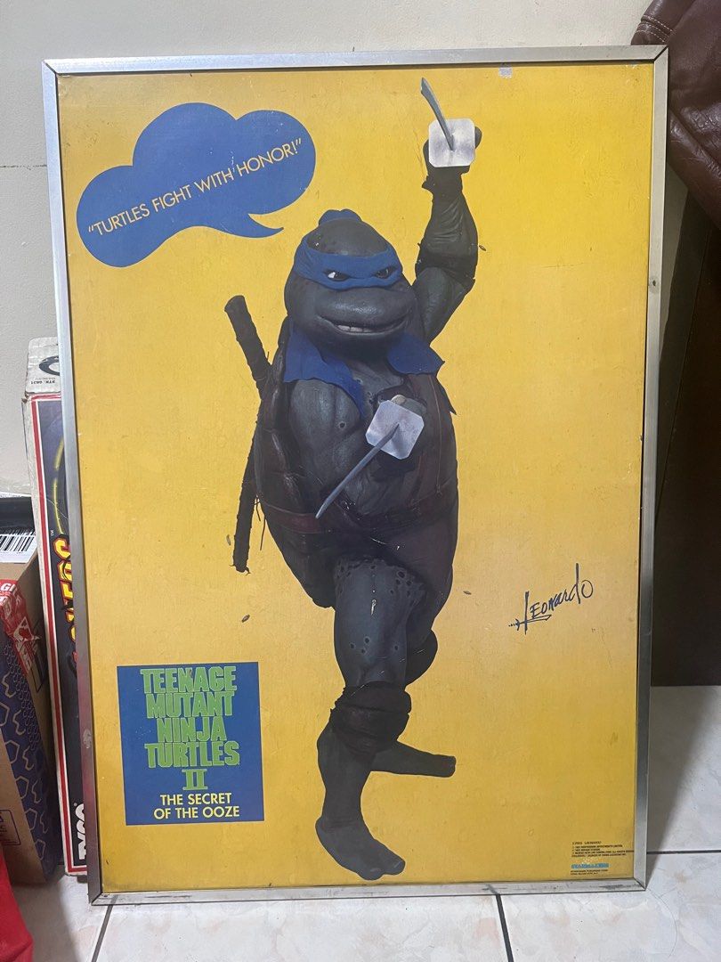 Ninja Turtles Vintage Poster (Category: Vintage Collectibles) located in Quezon City. Submitted by davetabs (Listing ID 1386533892, Image 1). Description: Vintage 1991, TMNT poster with stainless frame Pm lang .
