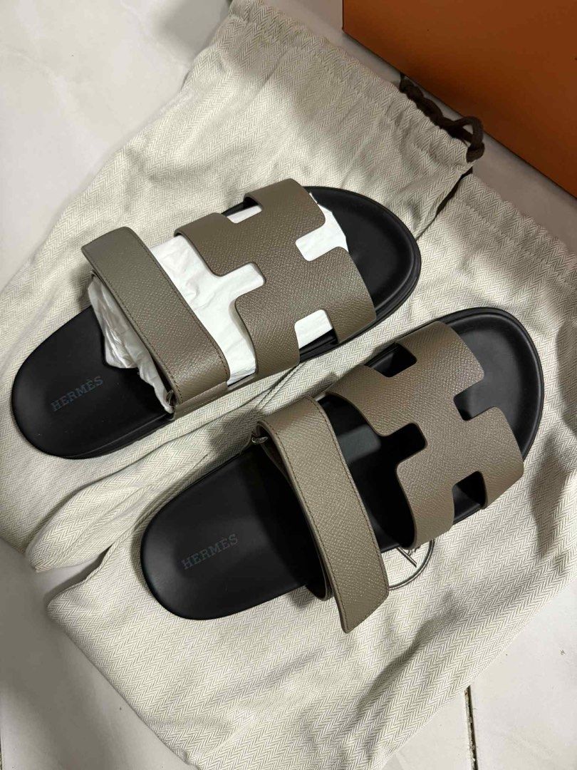 Original Hermes Chypre in Etoupe size 39 (Category: Flats & Sandals) located in Mandaluyong City. Submitted by marmaleids (Listing ID 1386539333, Image 1). Description: .
