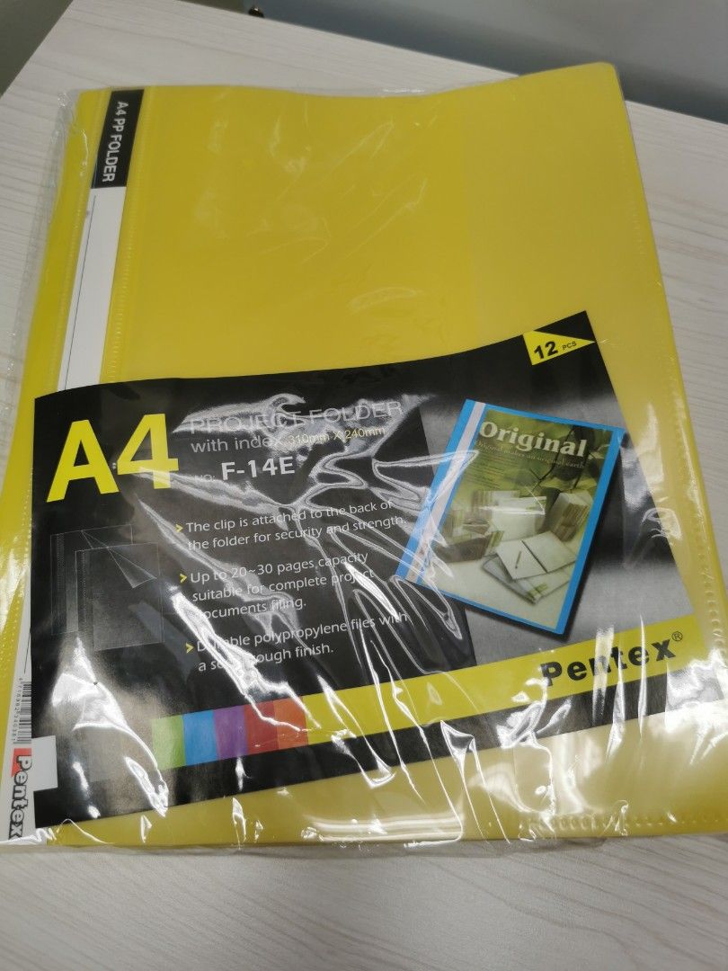 Pentex A4 Clear File, Hobbies & Toys, Stationery & Craft, Stationery ...